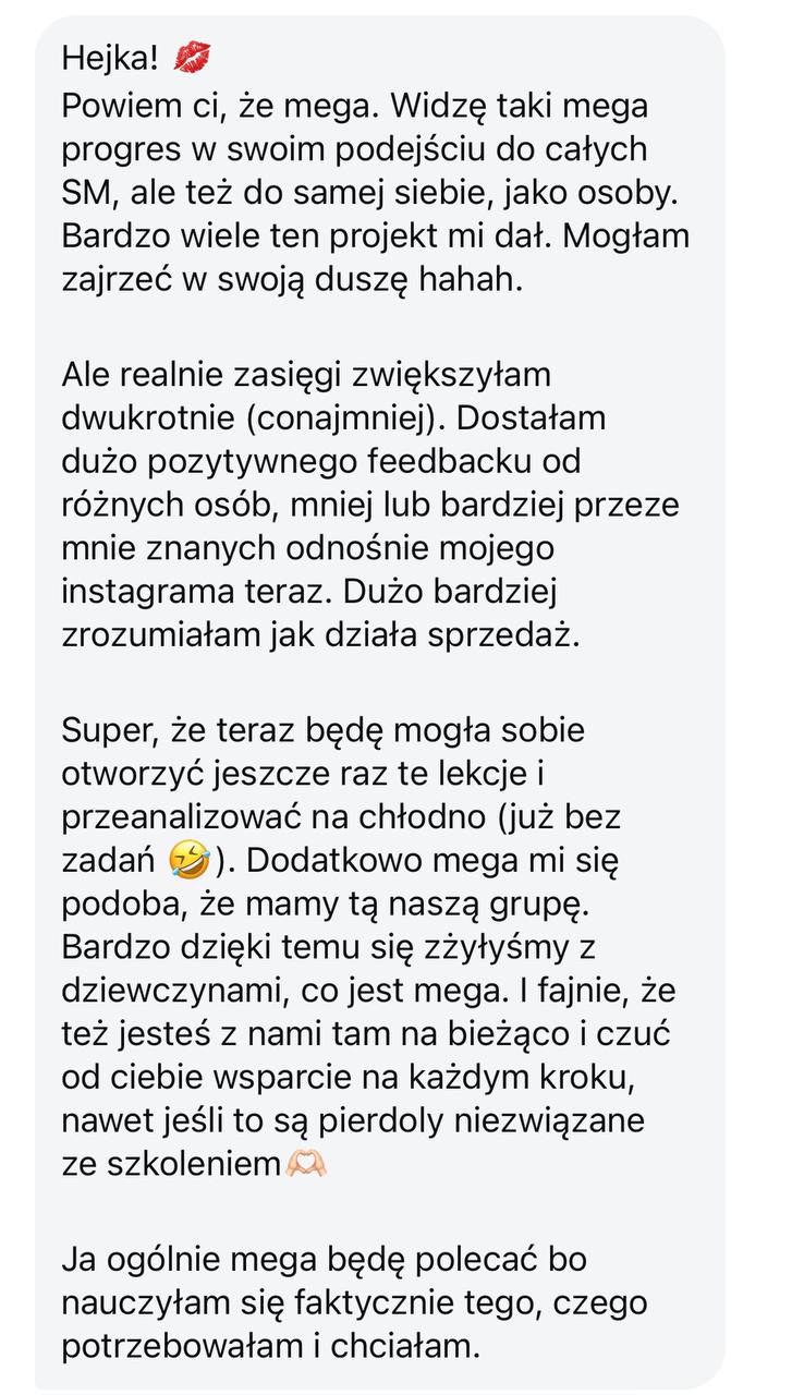 Opinia kursantki 20