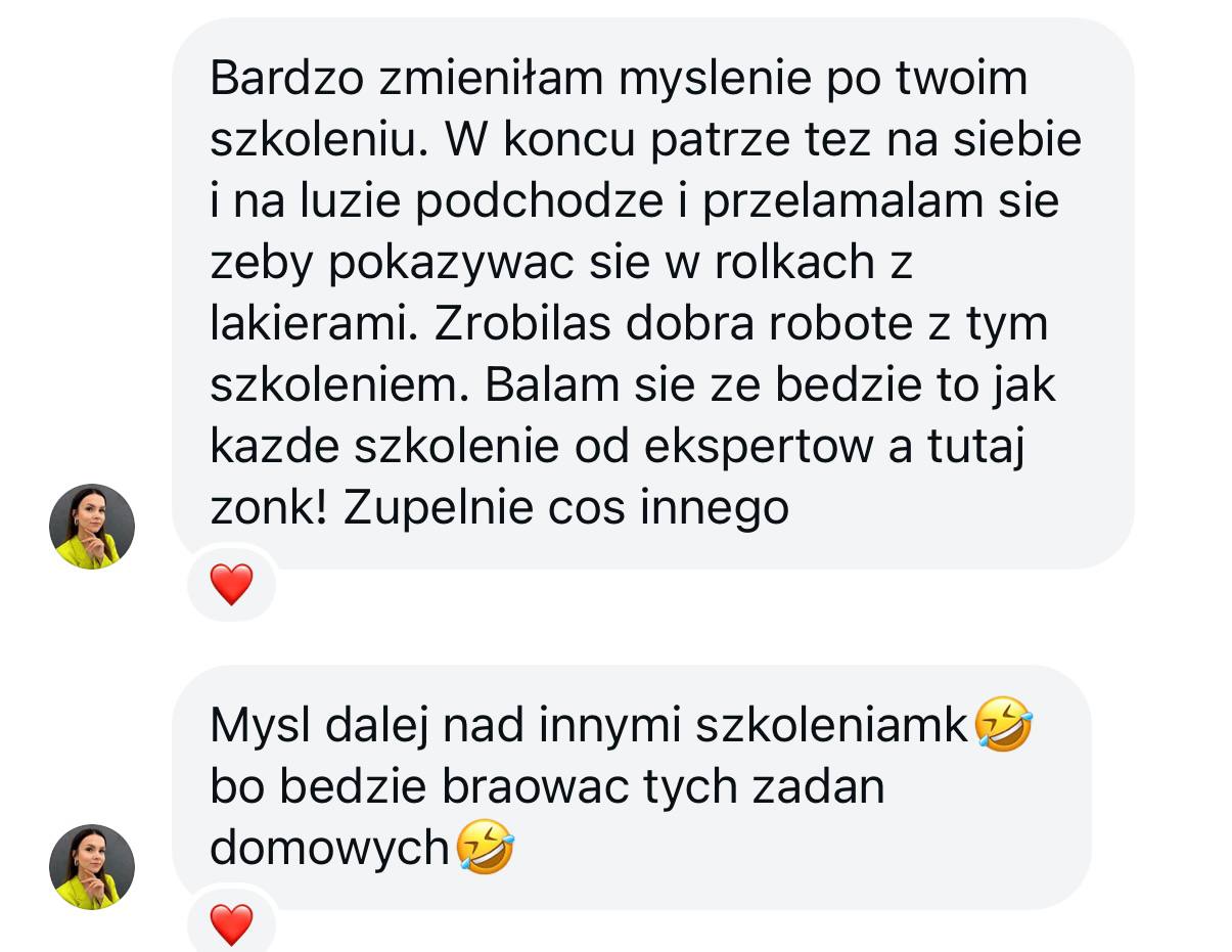Opinia kursantki 21